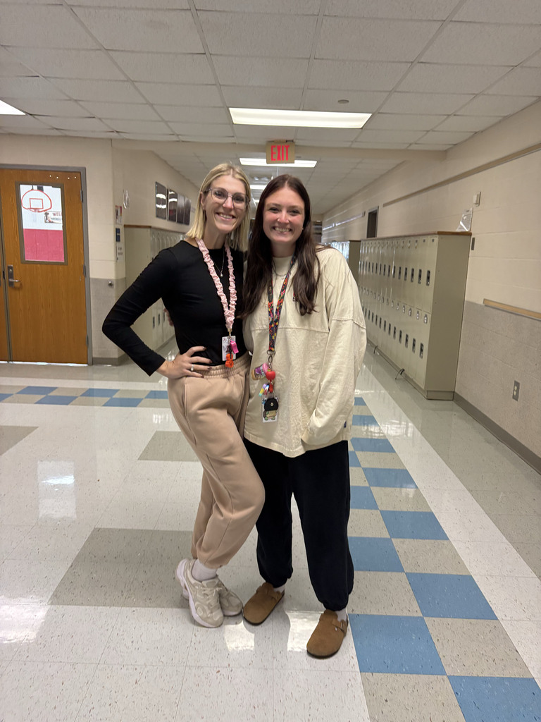 Staff members wearing sweatpants