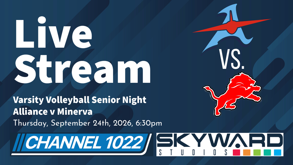live stream info with logos of the schools and tv station