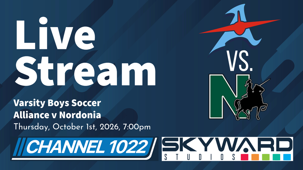 live stream info with logos of the schools and tv station