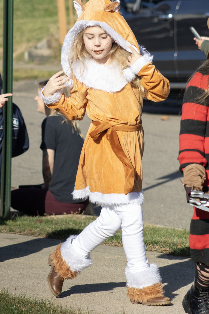A student is dressed up like a fox