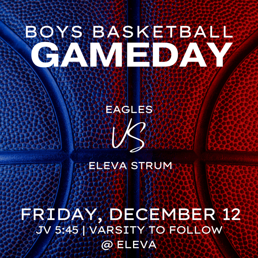 Red and blue basketball match Instagram Post