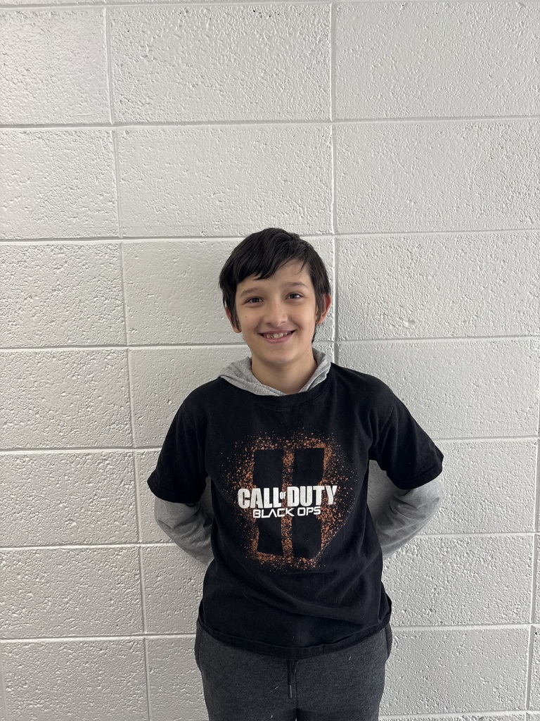 This week's Student of the Week, Tyson Barton. 