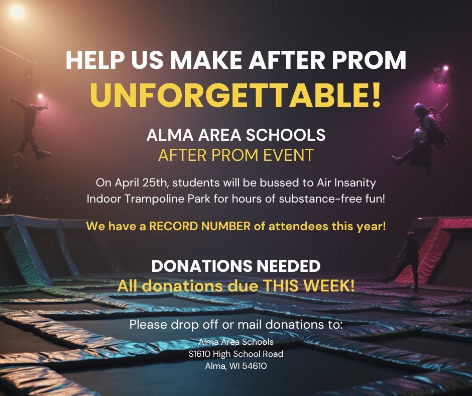 After Prom donation information. 