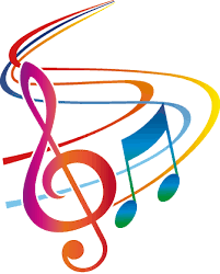 Music notes in color