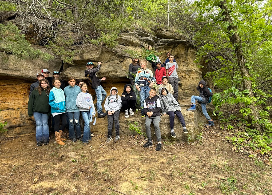 class picture on a rock