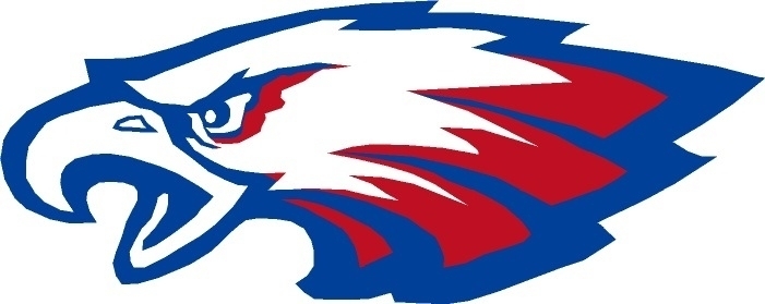 Eagle Head logo-in white, blue and red