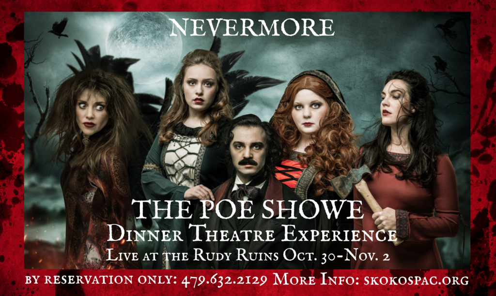 4 women 1 man and text with red and black background 