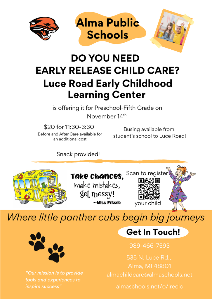 Early Release Care @ Luce Road on November 14th 
