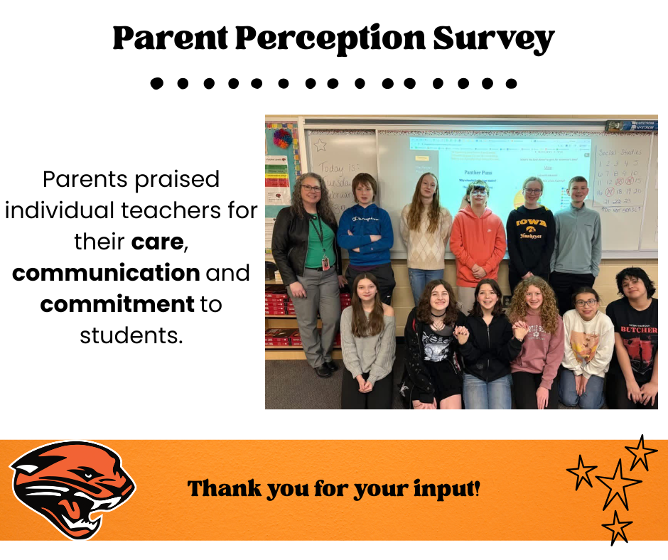 Parent Perception Survey, photo of teacher with students