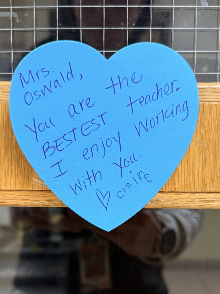 Heart with kind message to Mrs. Oswald
