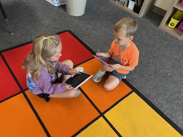 Students working together