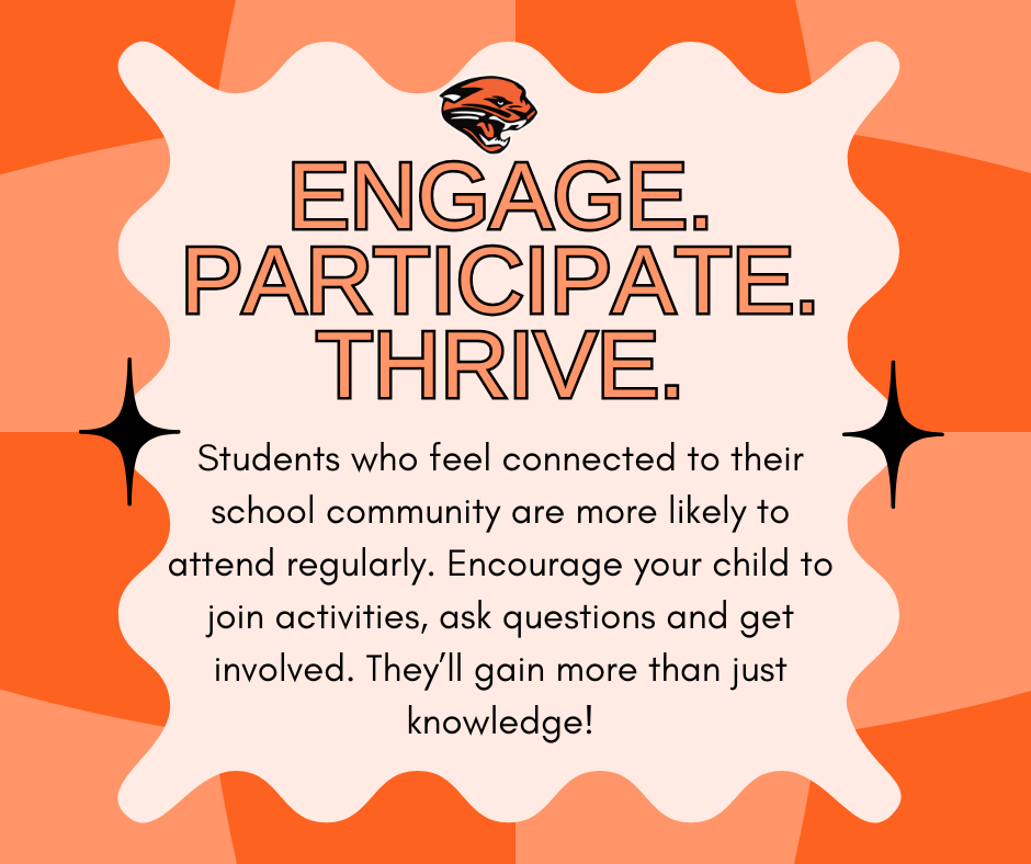 Attendance graphic about being engaged and participating