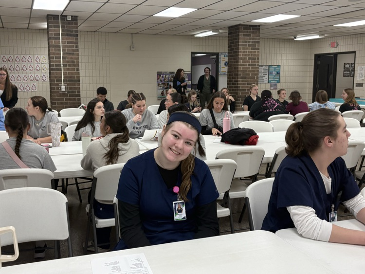 students at health comp