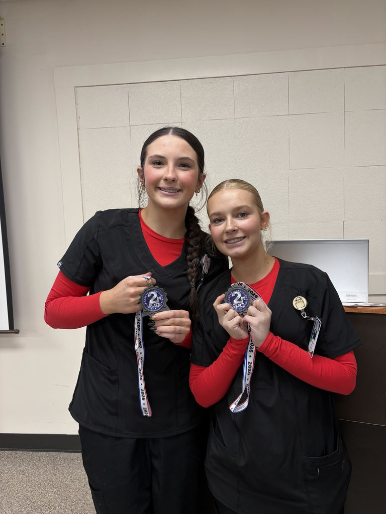 Health Science students with medals