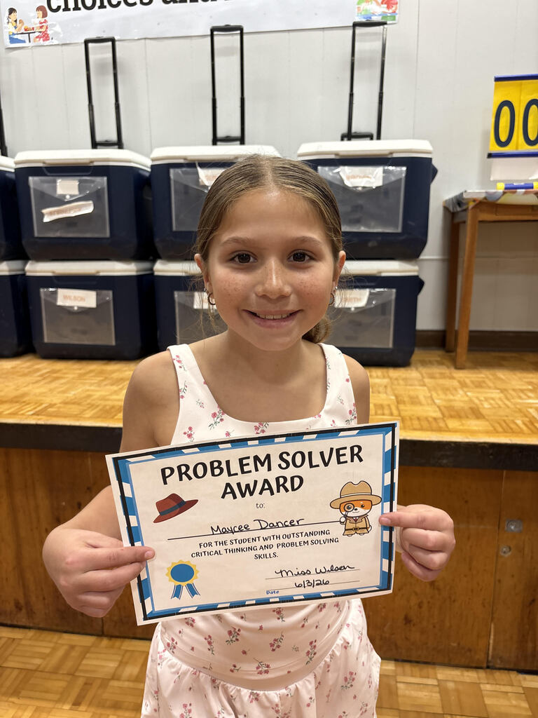 Fourth grade awards - Problem Solver
