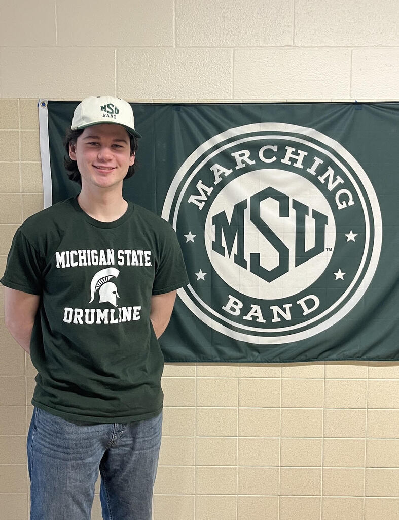 Zach Thelen with flag