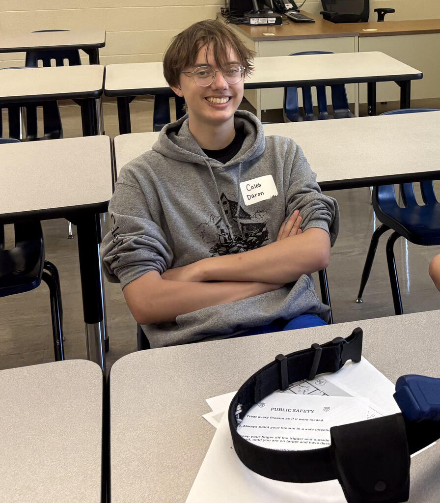 Student in Criminal Justice CTE summer camp