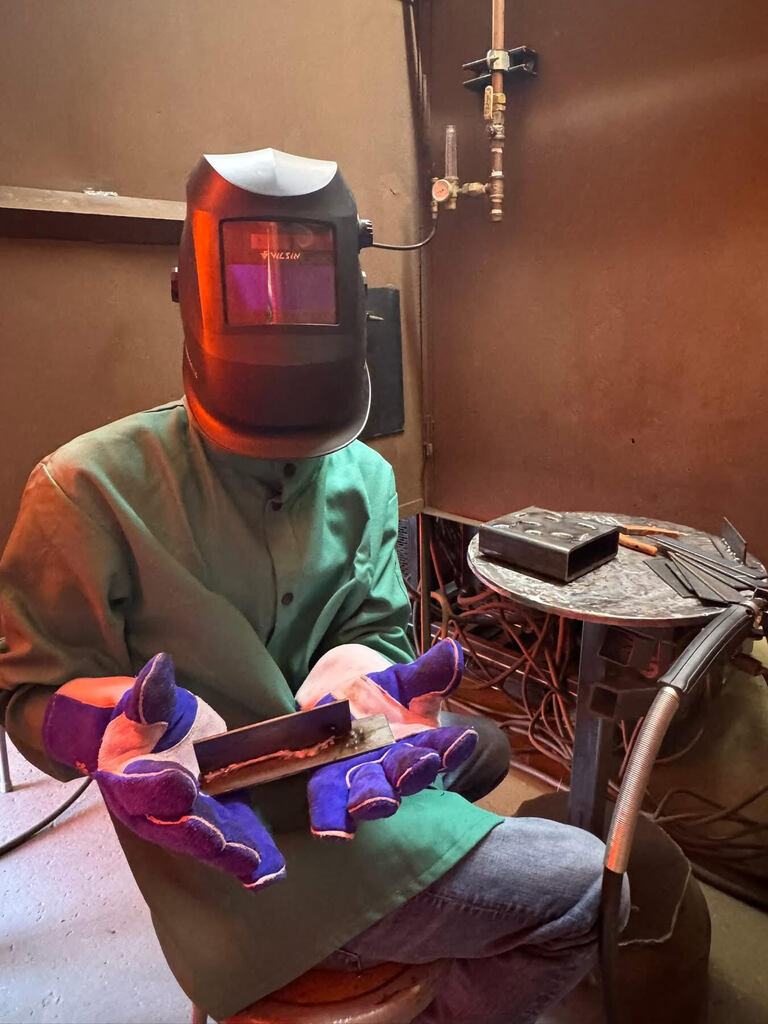 Welding student