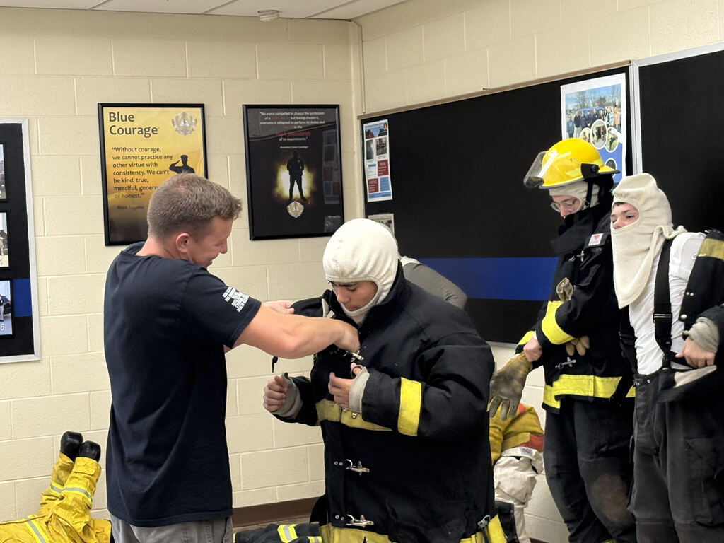 Firefighting student