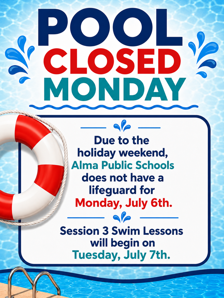 Pool Closed Monday
