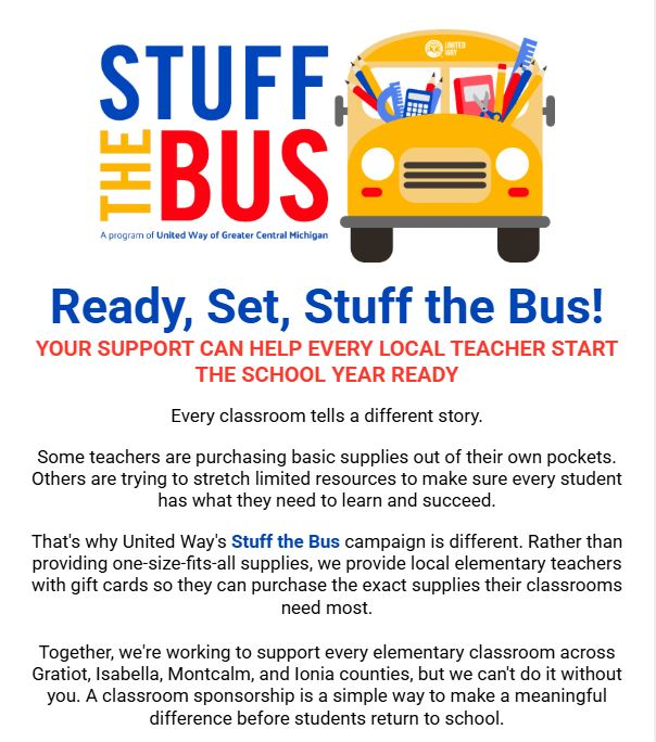 Stuff the Bus - United Way Campaign Flyer