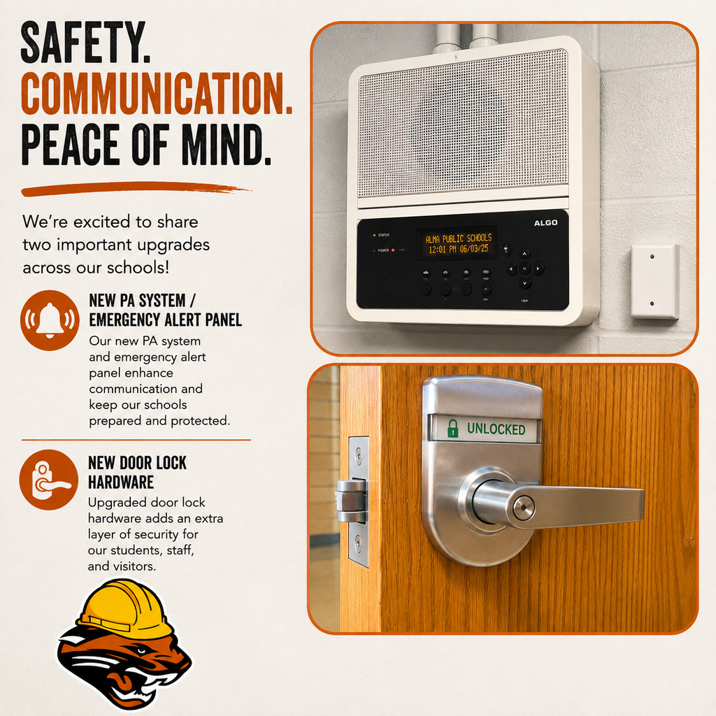 Photo of PA system and door lock