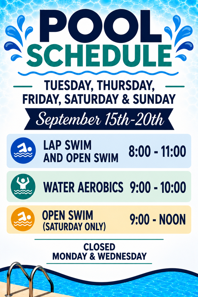 Tuesday, Thursday, Friday, Sunday 8:00-11:00, Saturday 9:00-noon