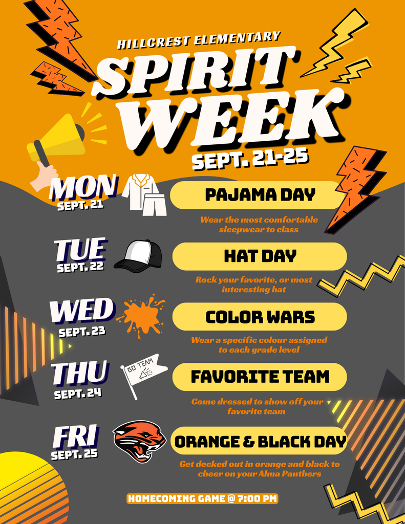 Hillcrest Homecoming Spirit Days