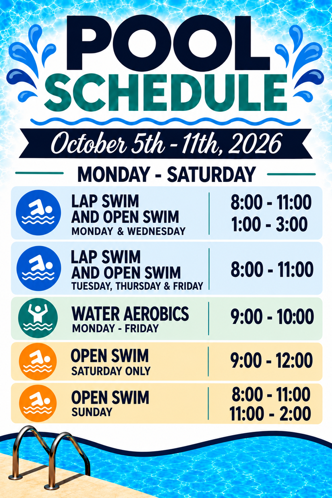 October 5th-11th Pool hours