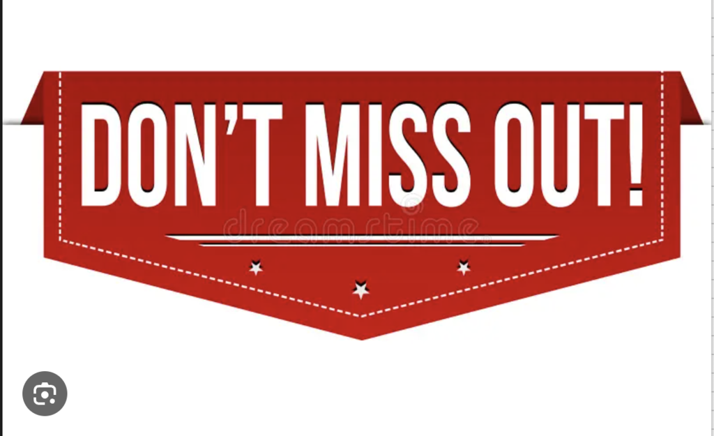 Don't Miss Out