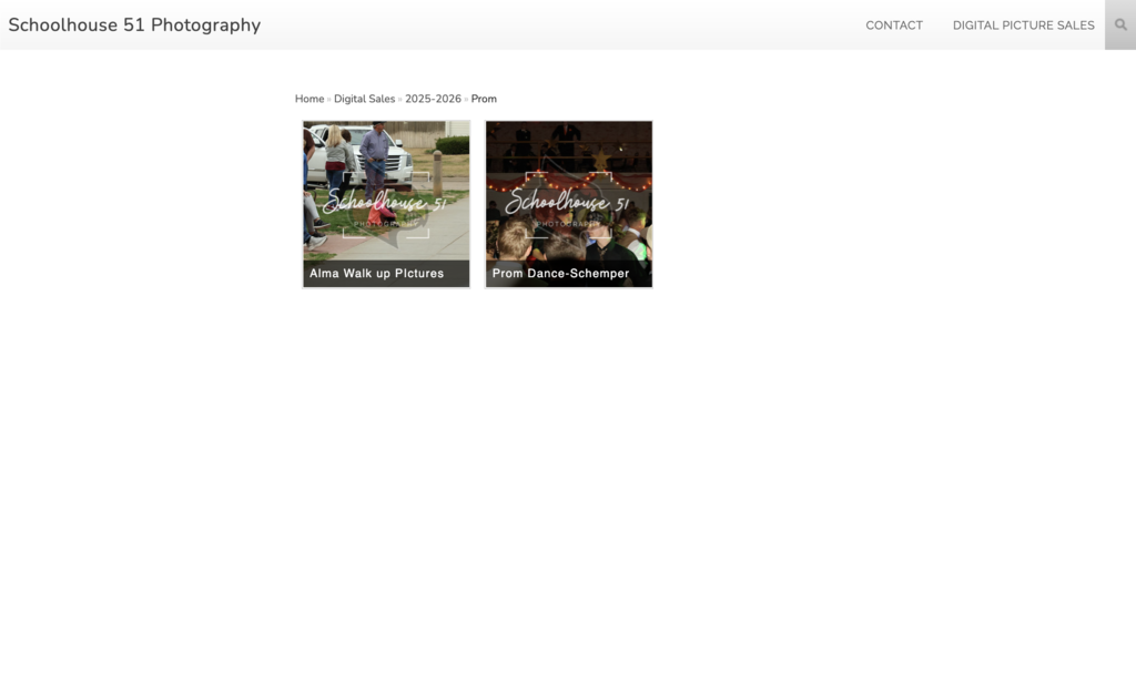 Screenshot of Pictures to order