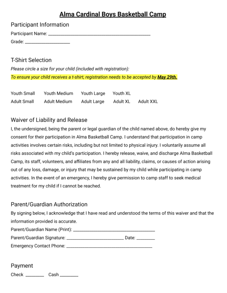 waiver