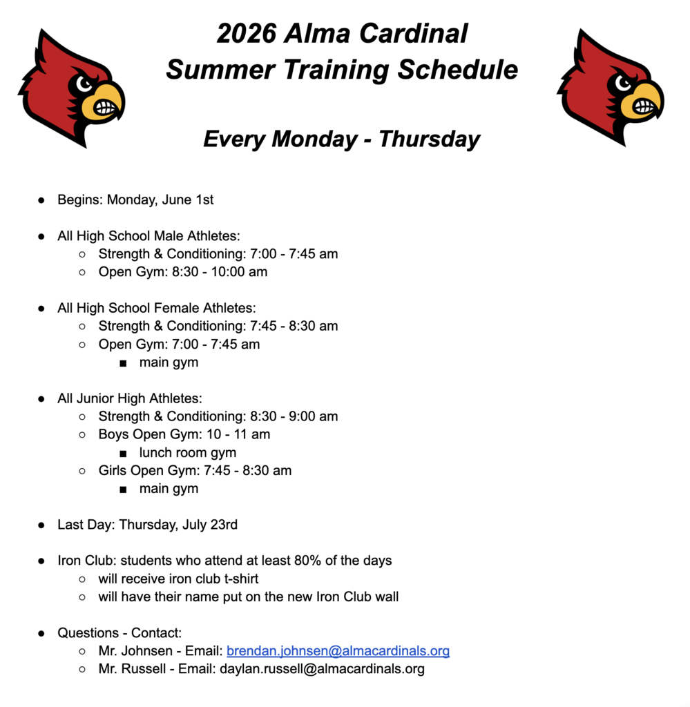 weights schedule