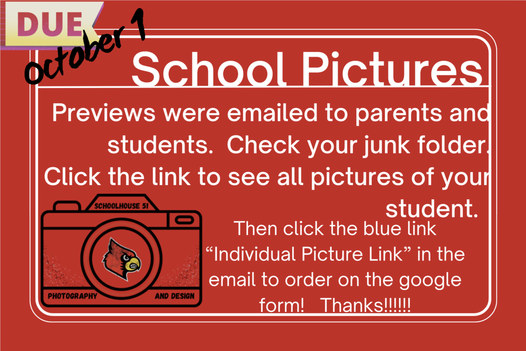 Graphic about School Picture Orders