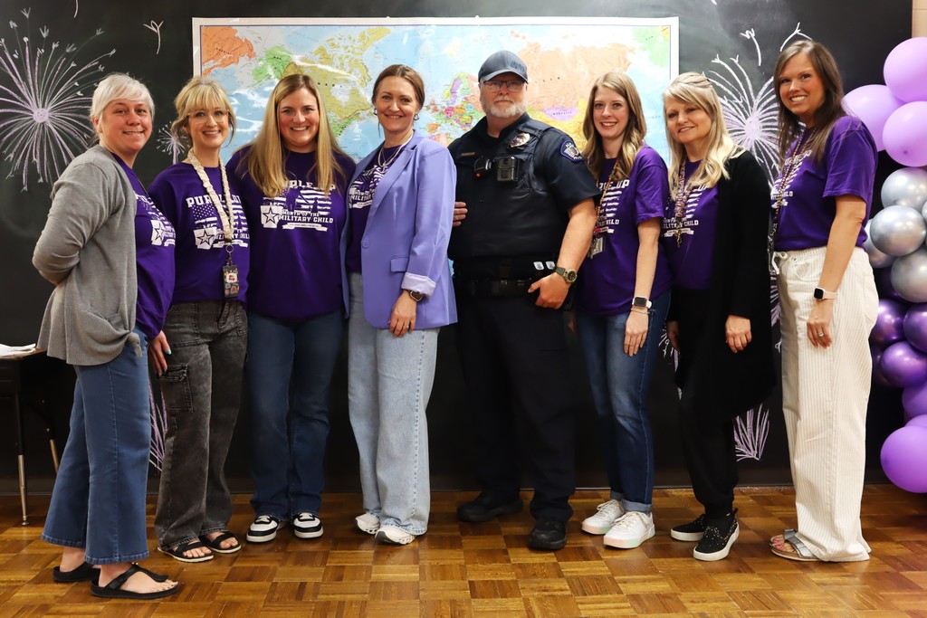 Purple Up Celebration Honors Military Families at Alma Primary School