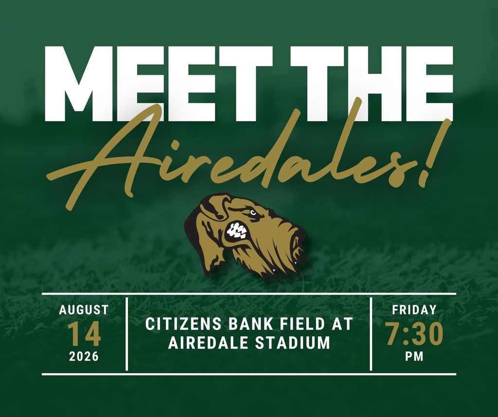 Join us Friday, August 14 at 7:30 PM at Airedale Stadium for a night full of school spirit, excitement, and Airedale pride!