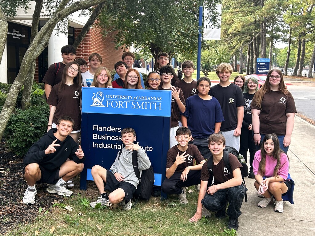 Mrs. Barrett’s Intro to Business/Marketing class at Alma Middle School explored future opportunities during Wednesday’s visit to the UAFS College of Business & Industry!
