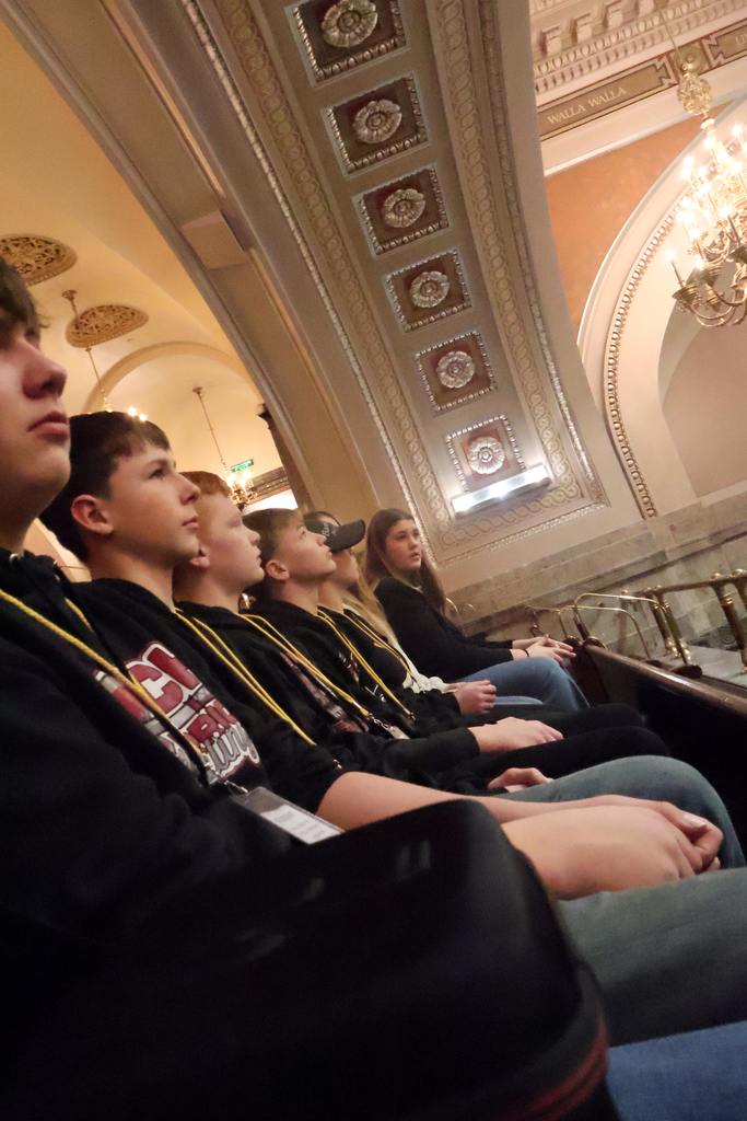 8th Grade and ASB on their visit to the state Capitol on Tuesday.