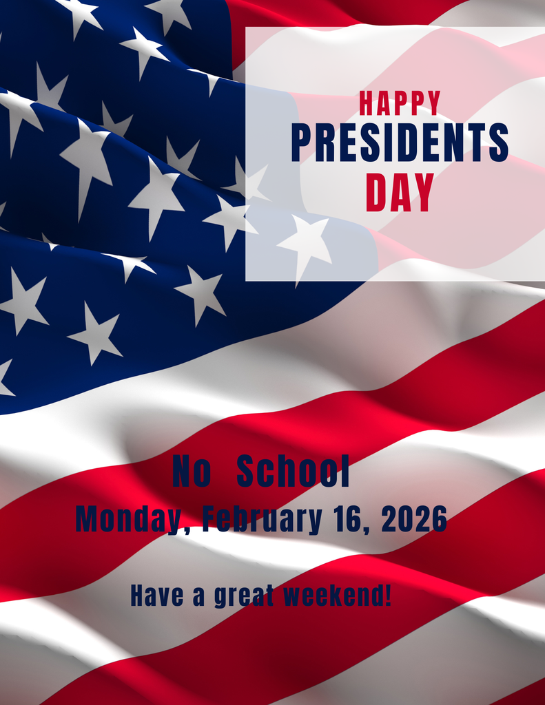 No School Monday, February 16, 2026