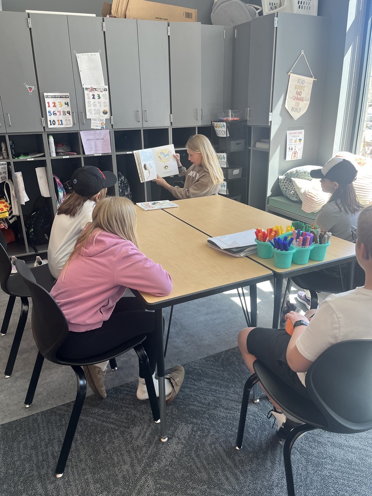 Middle school students worked on reading with expression and voice, as part of their Public Speaking class.