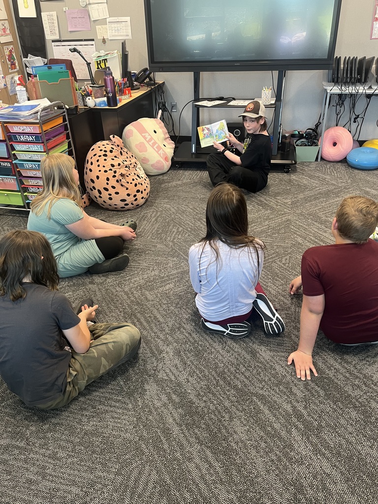 Middle school students worked on reading with expression and voice, as part of their Public Speaking class.