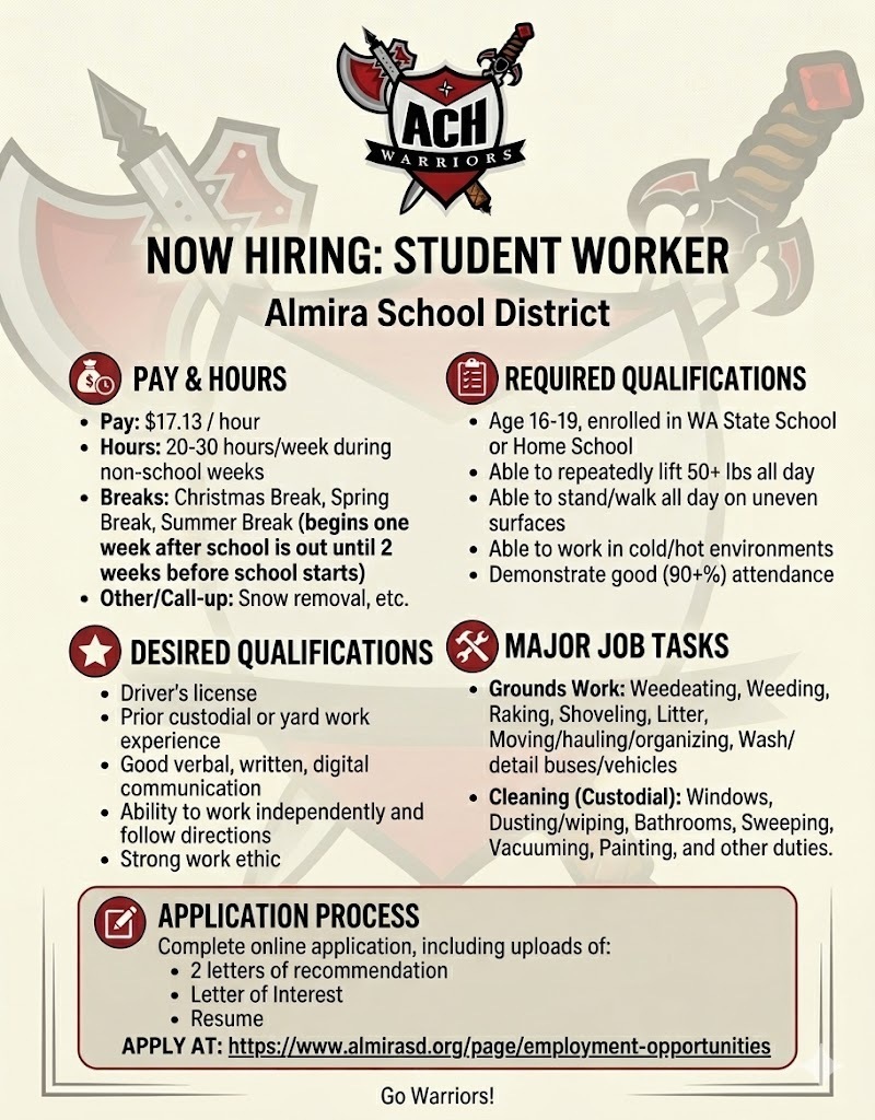 student worker job posting