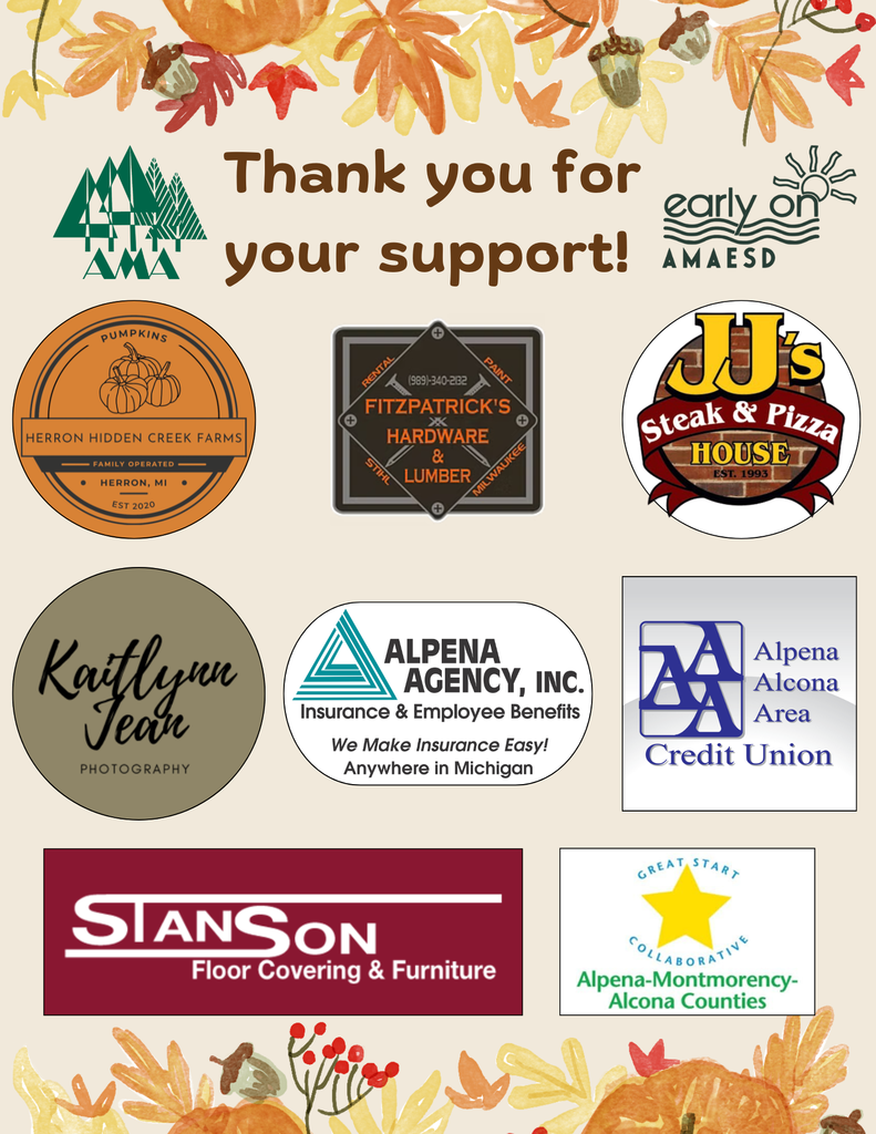 Businesses that supported the Early On / Early Childhood Fall Fest 2025.