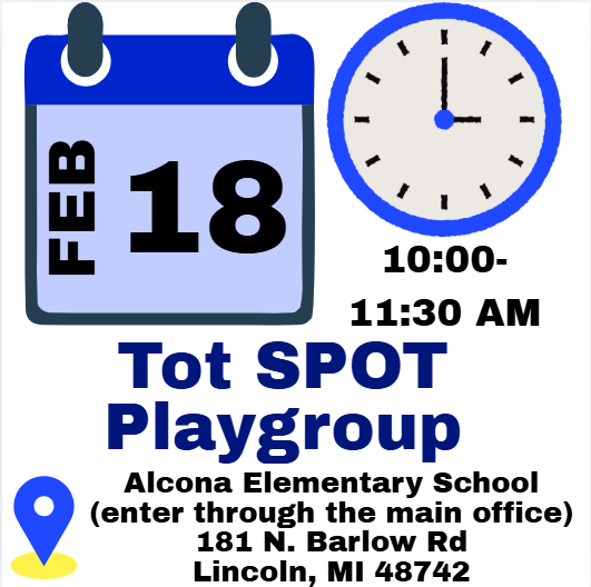 Image of a flyer promoting a children’s playgroup. The flyer lists upcoming dates, times, and locations for the playgroup sessions and invites families with young children to attend.