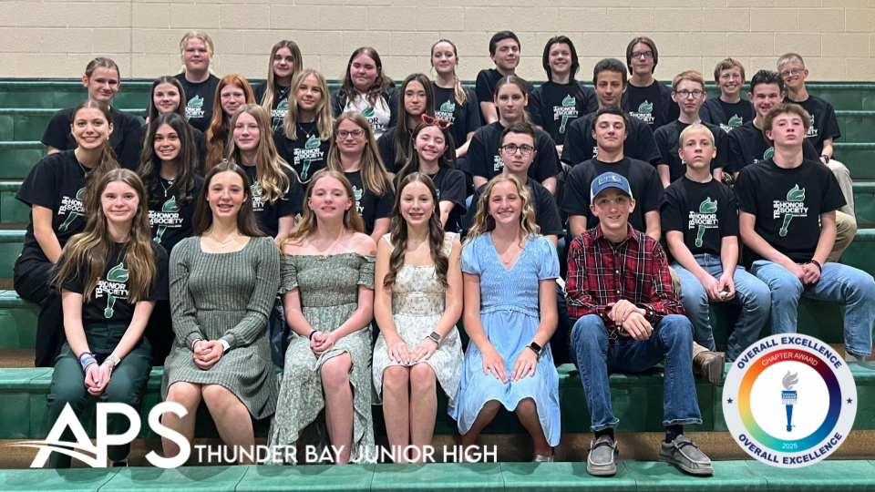 Thunder Bay Junior High's Award Winning Junior Honor Society