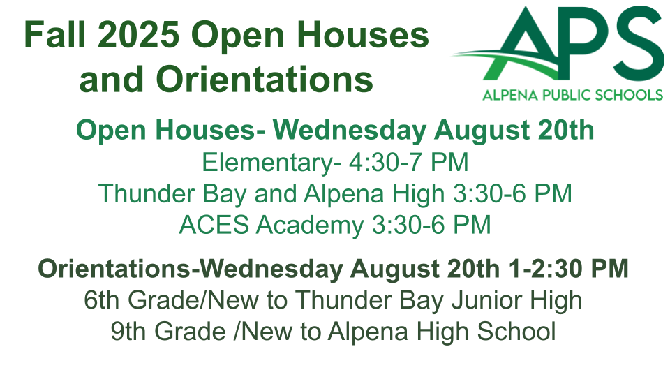 Open House Schedules