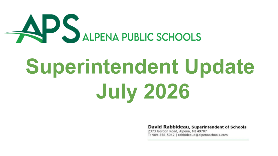 Superintendent Update July 2026
