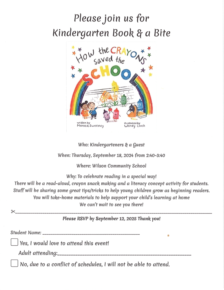 Kindergarten Book & a Bite