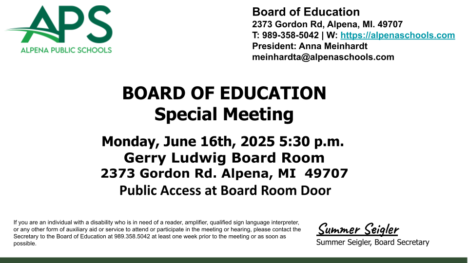 APS Special Board Meeting 6 16 25 5:30 PM