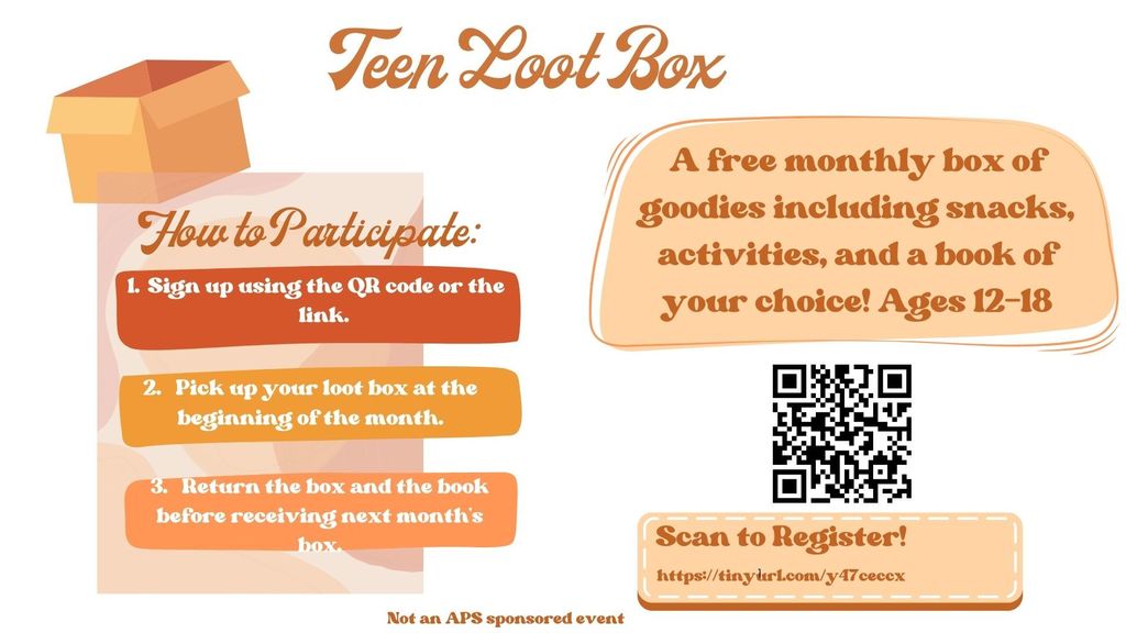 Teen Loot Box- Snacks, Activities and a Book of your Choice